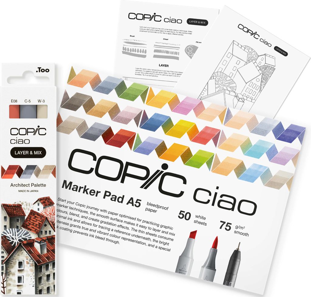 COPIC Marker ciao "LAYER & MIX Starter Set" Architect