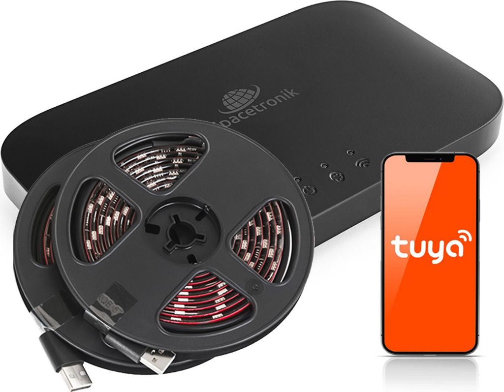 Spacetronik Glow HDMI-Farbcontroller. Intelligenter 4-Meter-LED-Streifen für TV