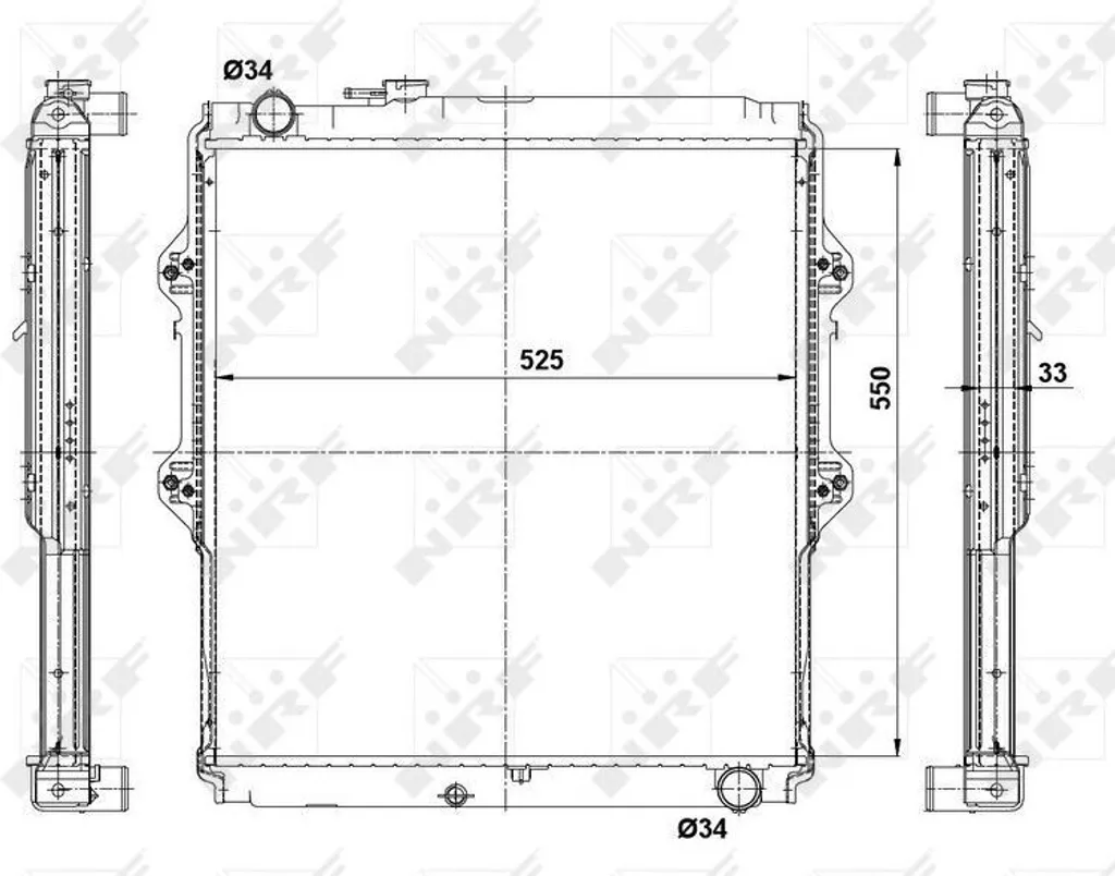 Radiateur moteur NRF 56115 en aluminium haute durabilité pour Hilux OE