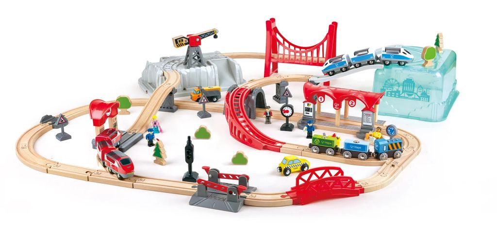 Hape City Train Bucket Set, Tor dla pojazdów do zabawy, 3 Zdjęcie produktu 