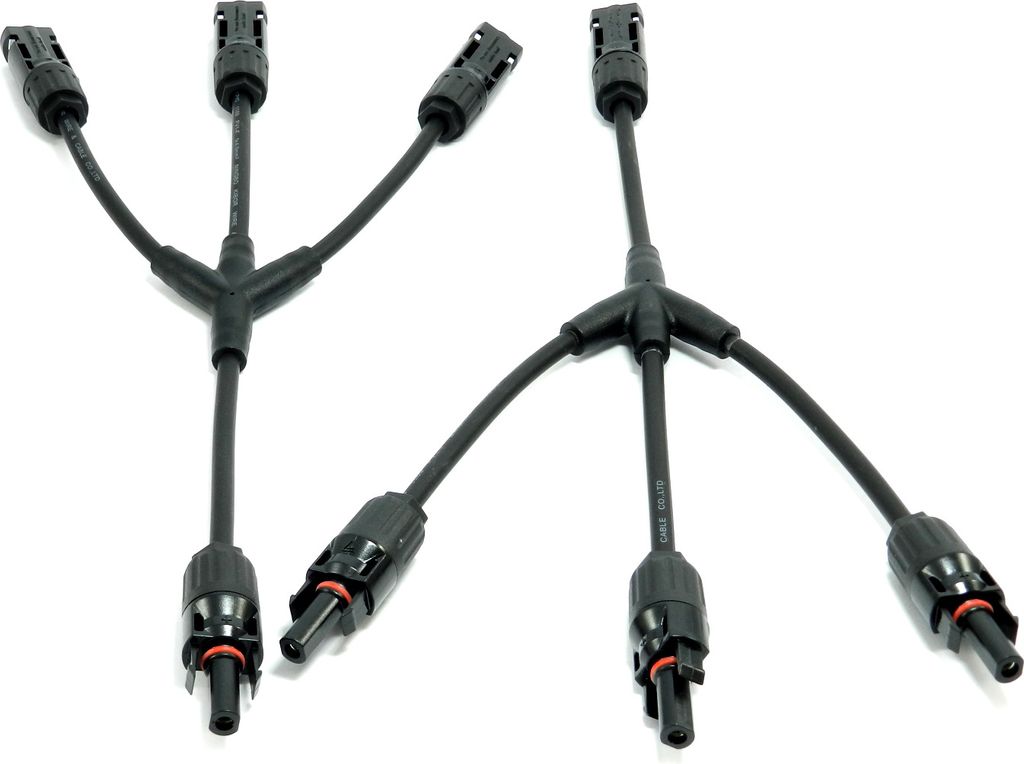 Solarstecker Solarkabel Solarmodul Steckverbinder PV Stecker: 3 fach Kabel