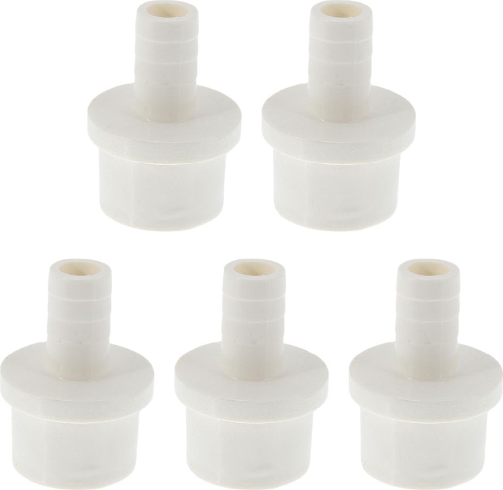 Kunststoff-Schlauchstutzen 1,3"x0,6" Gerader Rohrverbinder Weiß 5 Stück