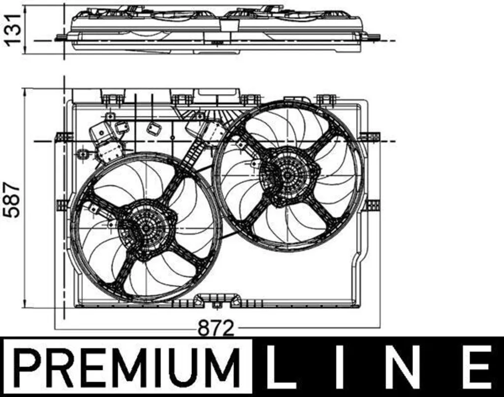 Ventilateur MAHLE CFF 228 000P pour FIAT Ducato Bus 250 290 390mm