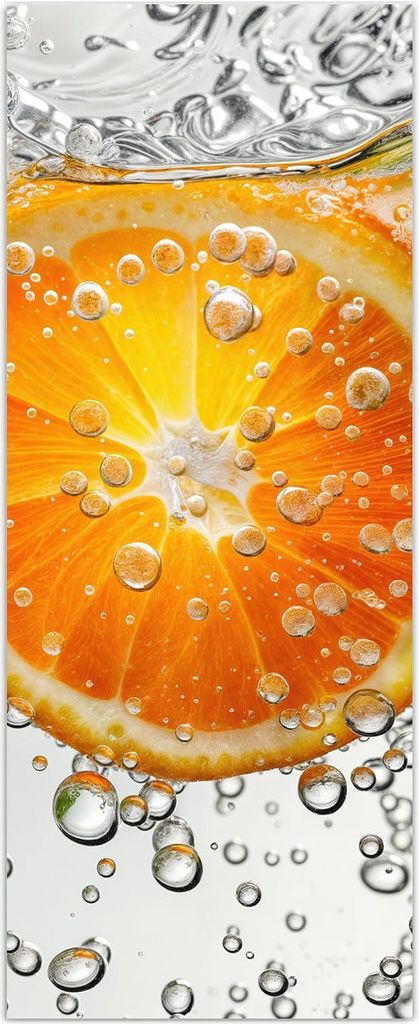 Glasbild 40x100cm in XXL für Wohnzimmer, Schlafzimmer Motiv Frucht Spritzer