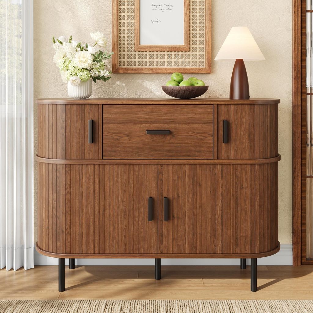 Merax 2-stufiger Sideboard mit Schiebetüren und Schublade, Produktbild 