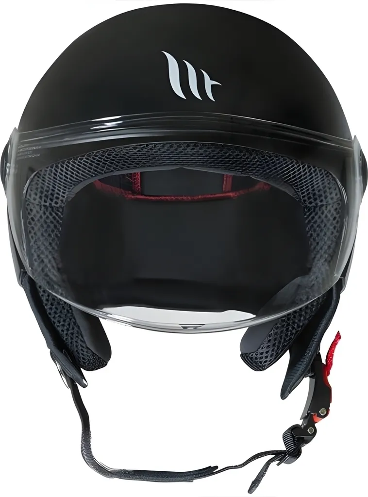 MT Helmets Street S Solid A1 Noir Mat - Casque Jet Léger et Confort