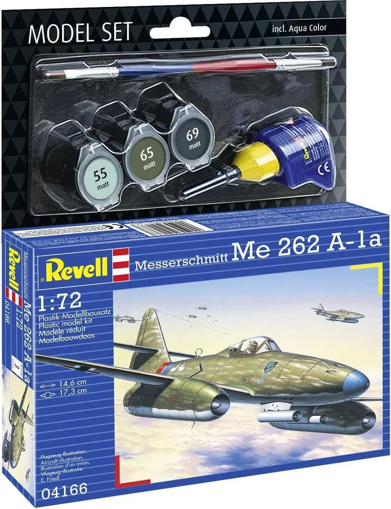 Maquette Avion de Chasse Messerschmitt Me 262 A1a 1:72 Revell Model Set