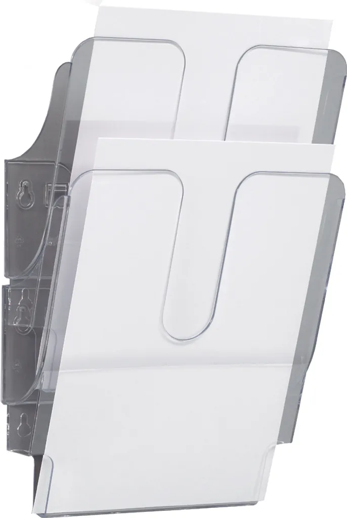 Présentoir de documents A5 vertical transparent à 2 compartiments - 3