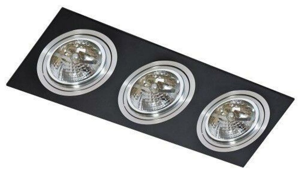 AZzardo AZ0775 Deckenleuchte Siro 3 schwarz/Aluminium
