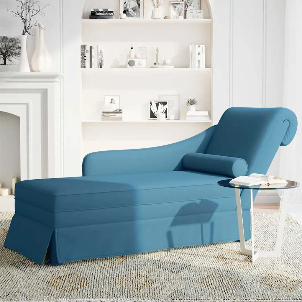 Chaise Longue vidaXL Blu Velluto - Il tuo Nuovo Rifugio di Stile - 2