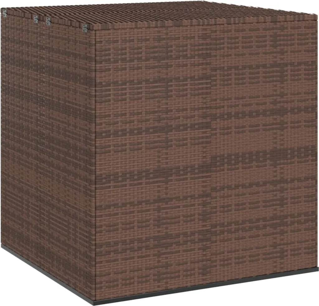 SYFAX™ Contenitore da Giardino in Rattan PE 100x97,5x104 cm Marrone