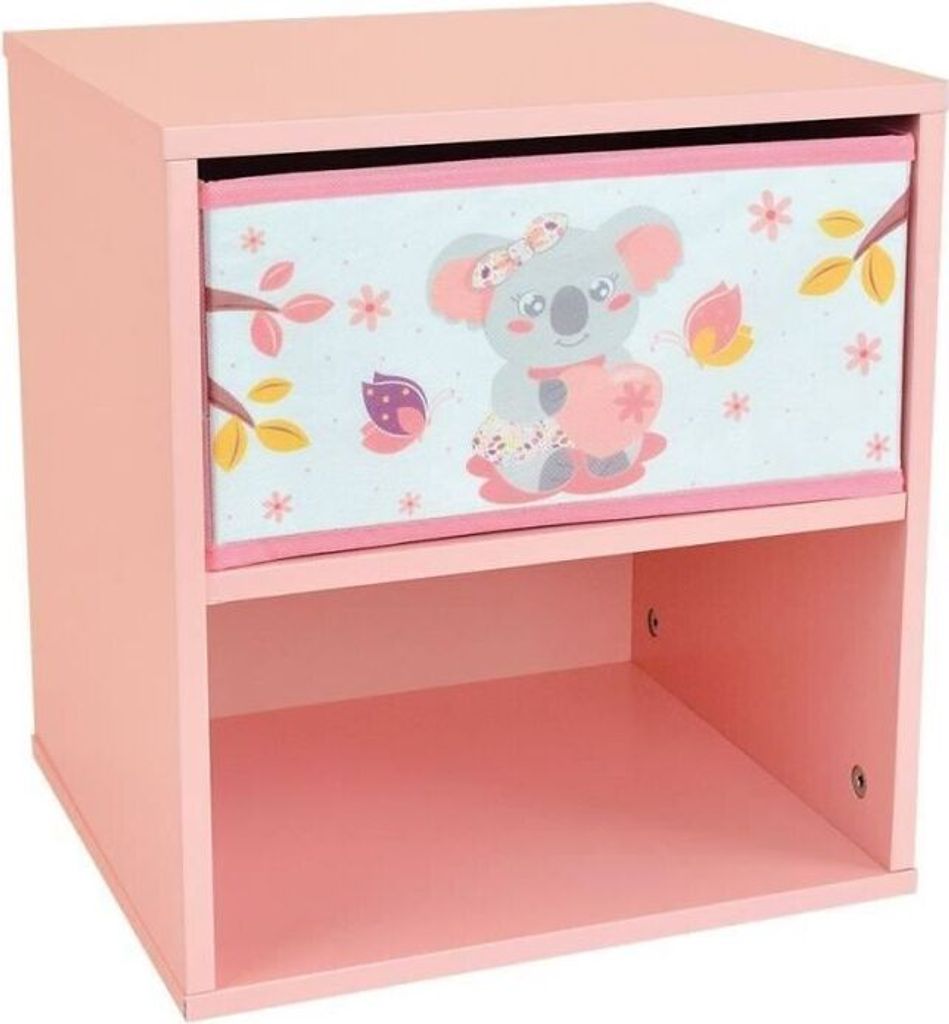 Nachttisch, CALLY MIMI KOALA, mit Schublade, 36 x 33 x 30 cm, Kinderzimmer