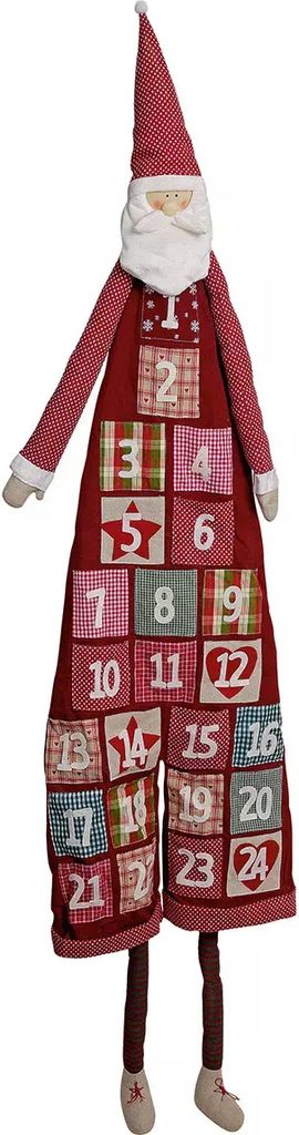Adventskalender Nikolaus aus Plüsch/Textil, 180cm