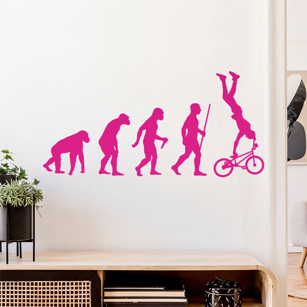 BMX Freestyle Evolution Wandtattoo Wandaufkleber Wall Sticker - Dekoration, Küche, Wohnzimmer, Schlafzimmer, Badezimmer