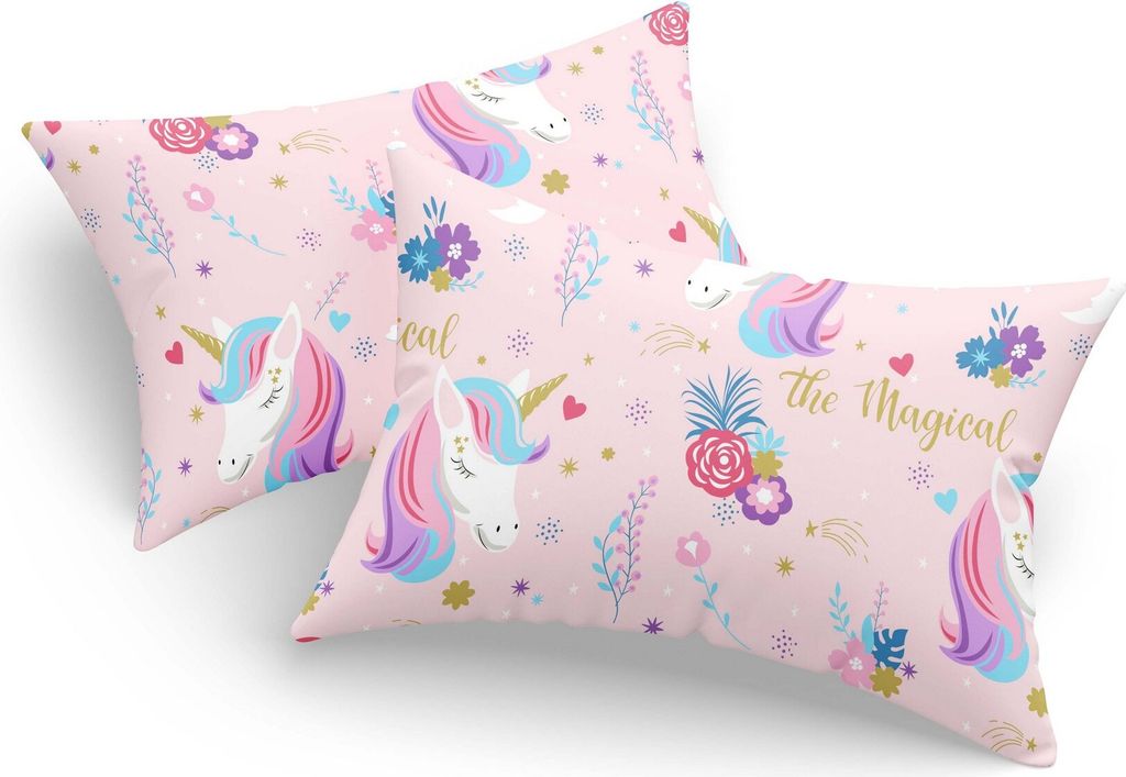 L'Essentiel Linge de Maison, Kissenbezug-Set (2 Stück), Magical - Pink, 65 % BAUMWOLLE / 35 % POLYESTER, Rosa, 50 x 70 cm