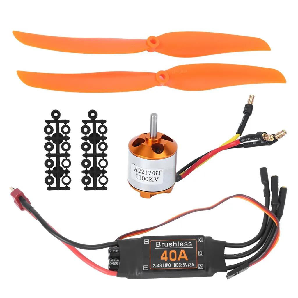Pack Motorisation Avion RC Brushless Complet avec Hélice et Servos