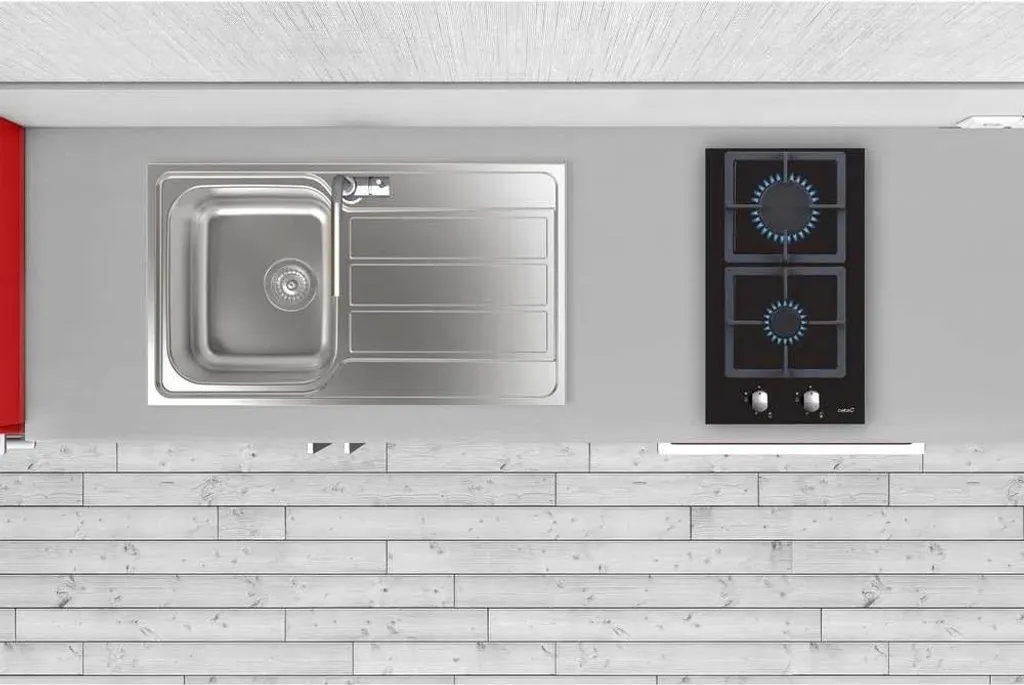 CATA SCI 3002 BK Plaque de Gaz 2 Feux Encastrable 30 cm Noir Intense