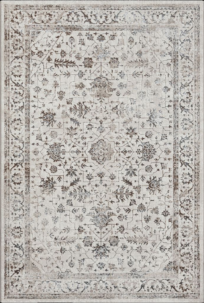 Orientalisch Vintage Teppich Kurzflor Wohnzimmer Creme, 240x340 cm