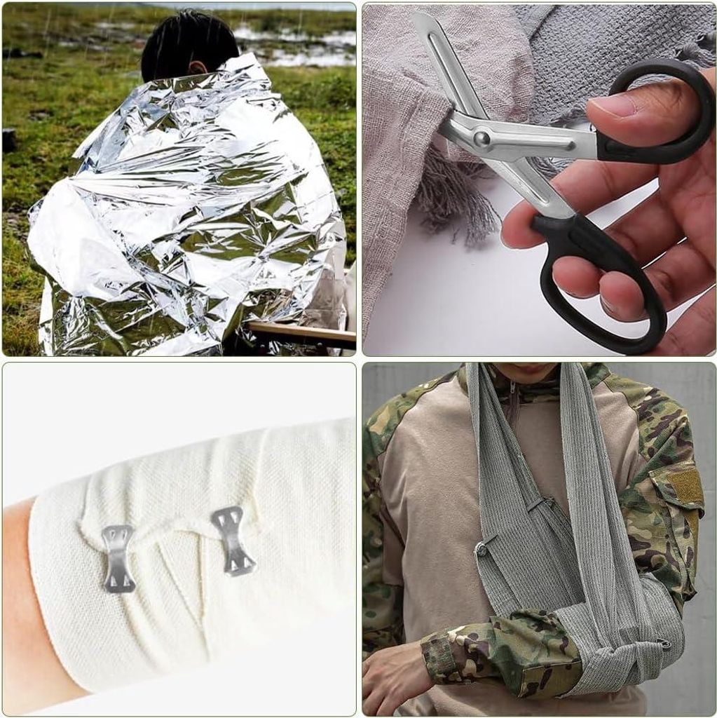 EHBO-Set Outdoor 46 Teile medizinische taktische Taschen Erste-Hilfe-Set militärische Notfälle Trauma Survival-Ausrüstung für Camping Wandern Z...
