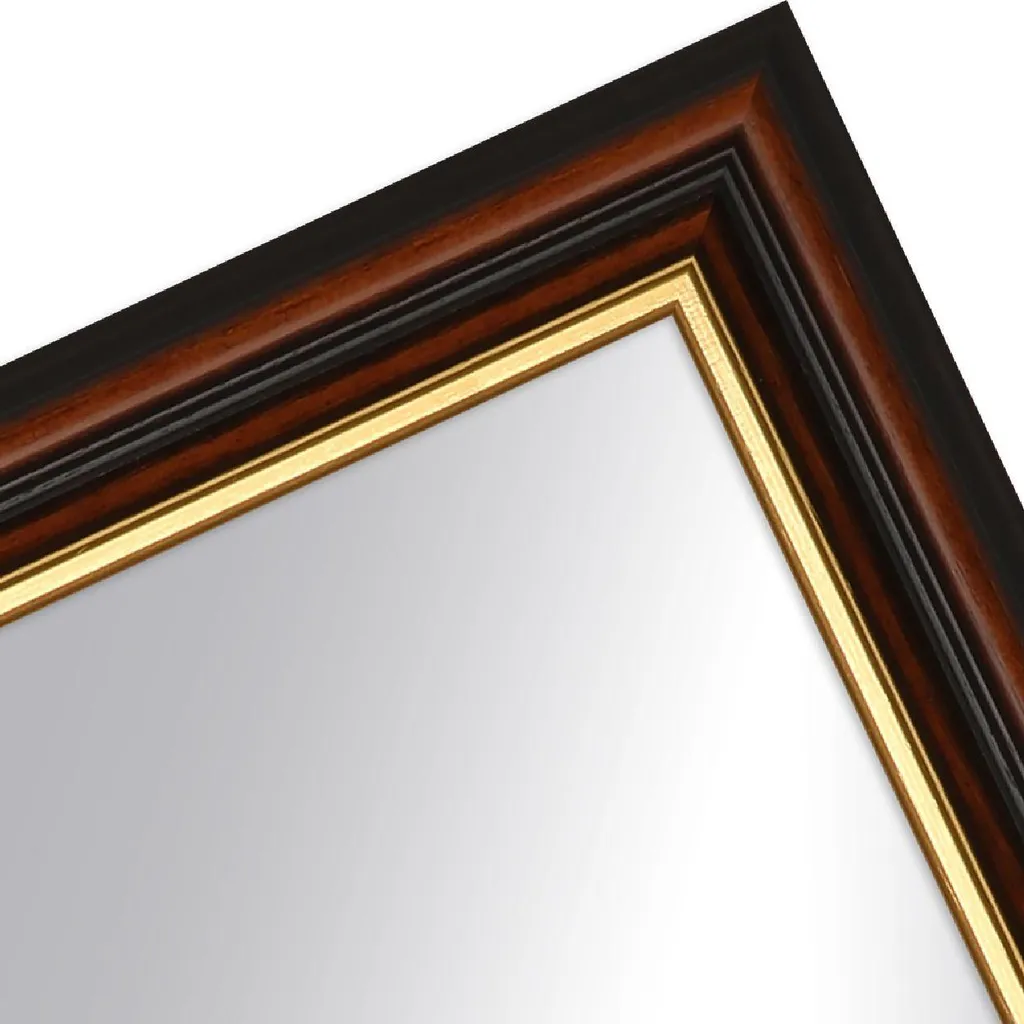 Specchio MendeFrames H015 25x38 Oro e Marrone | Specchiera da Parete - 3