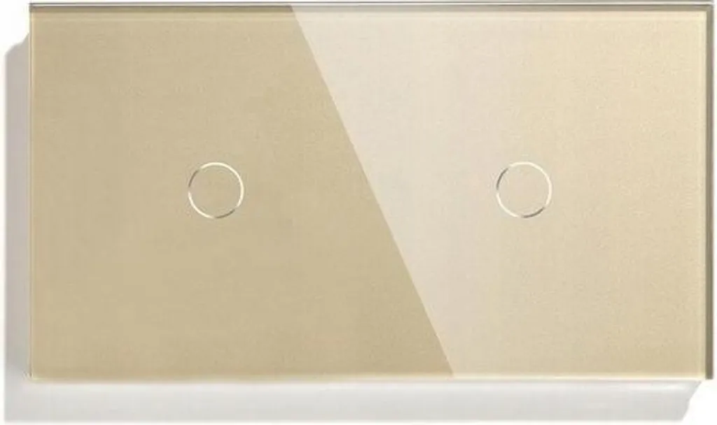 Interrupteur Tactile Luxueux en Verre Double 1+1 avec Indicateur Lumineux