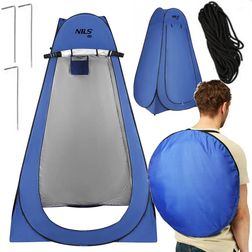 Nc1706 Blaues Pop-Up-Umkleidezelt Nils Camp