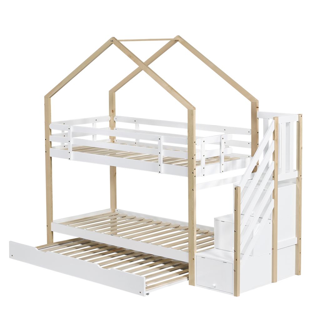 Łóżko piętrowe Flieks 90x200cm/90x190cm z pojemnikiem na Zdjęcie produktu 9