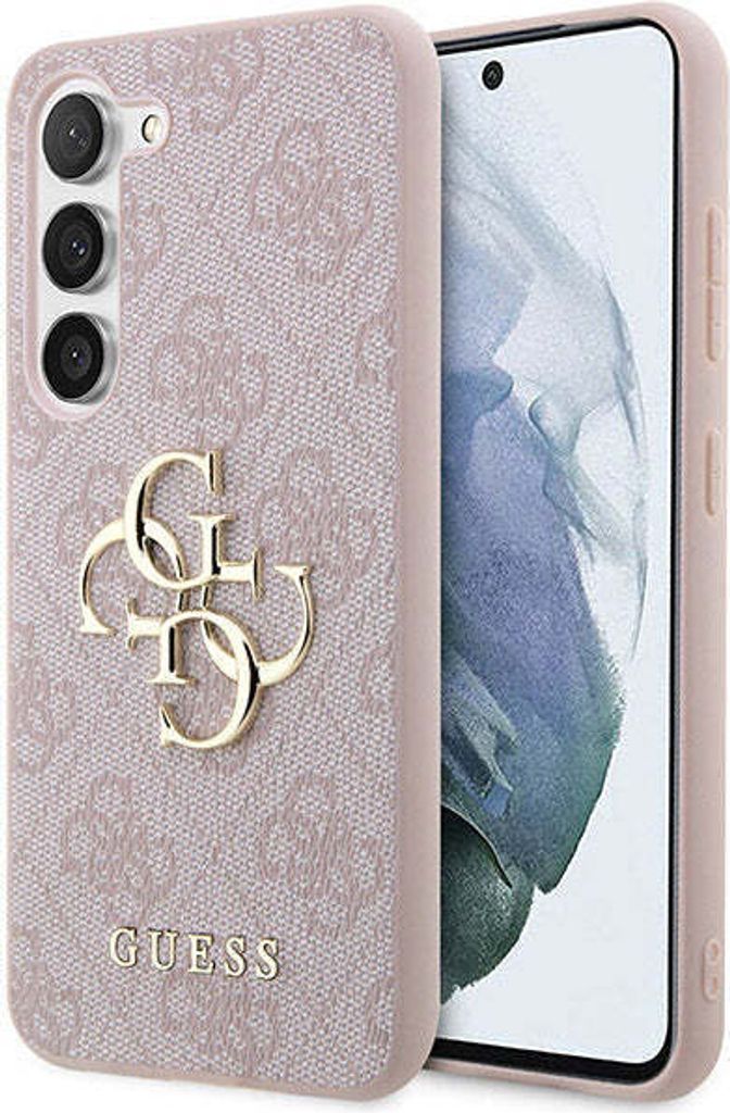 Guess GUHCS23S4GMGPI S23 S911  pink hardcase 4G Big Metal Produktbild 
