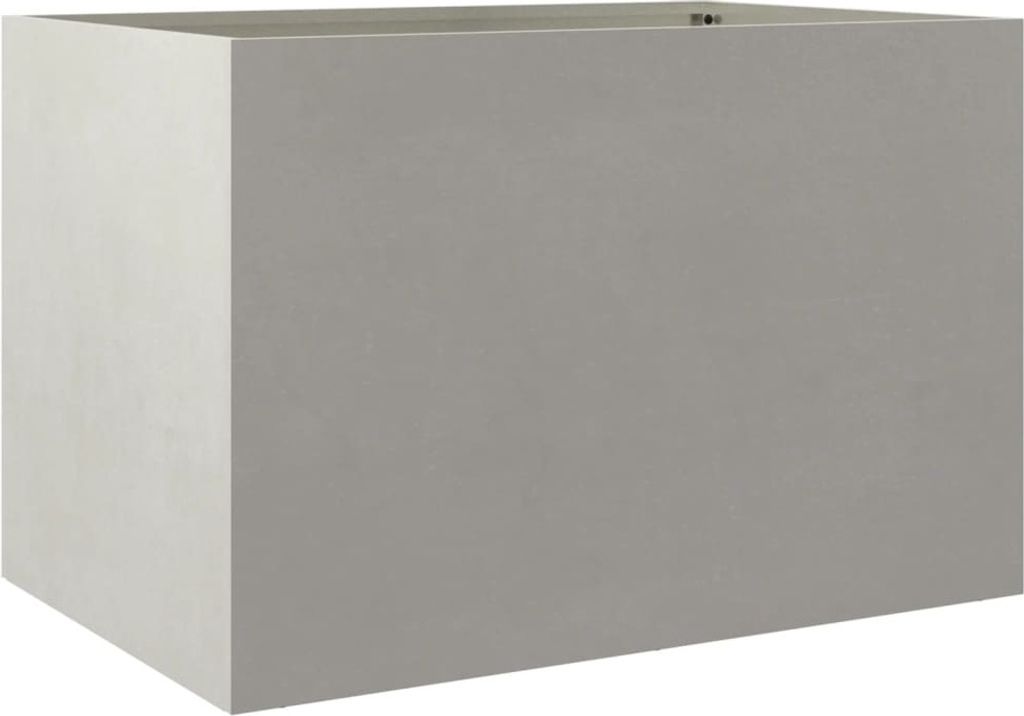 Pflanzkübel Silbern 62x40x39 cm Edelstahl