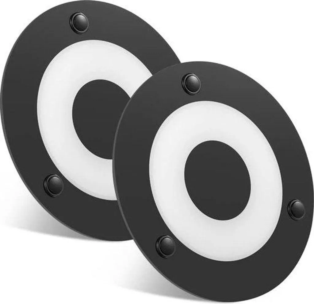 Plafonnier LED Bateau et Camping-car 120mm 4W Noir Dimmable Lot de 2