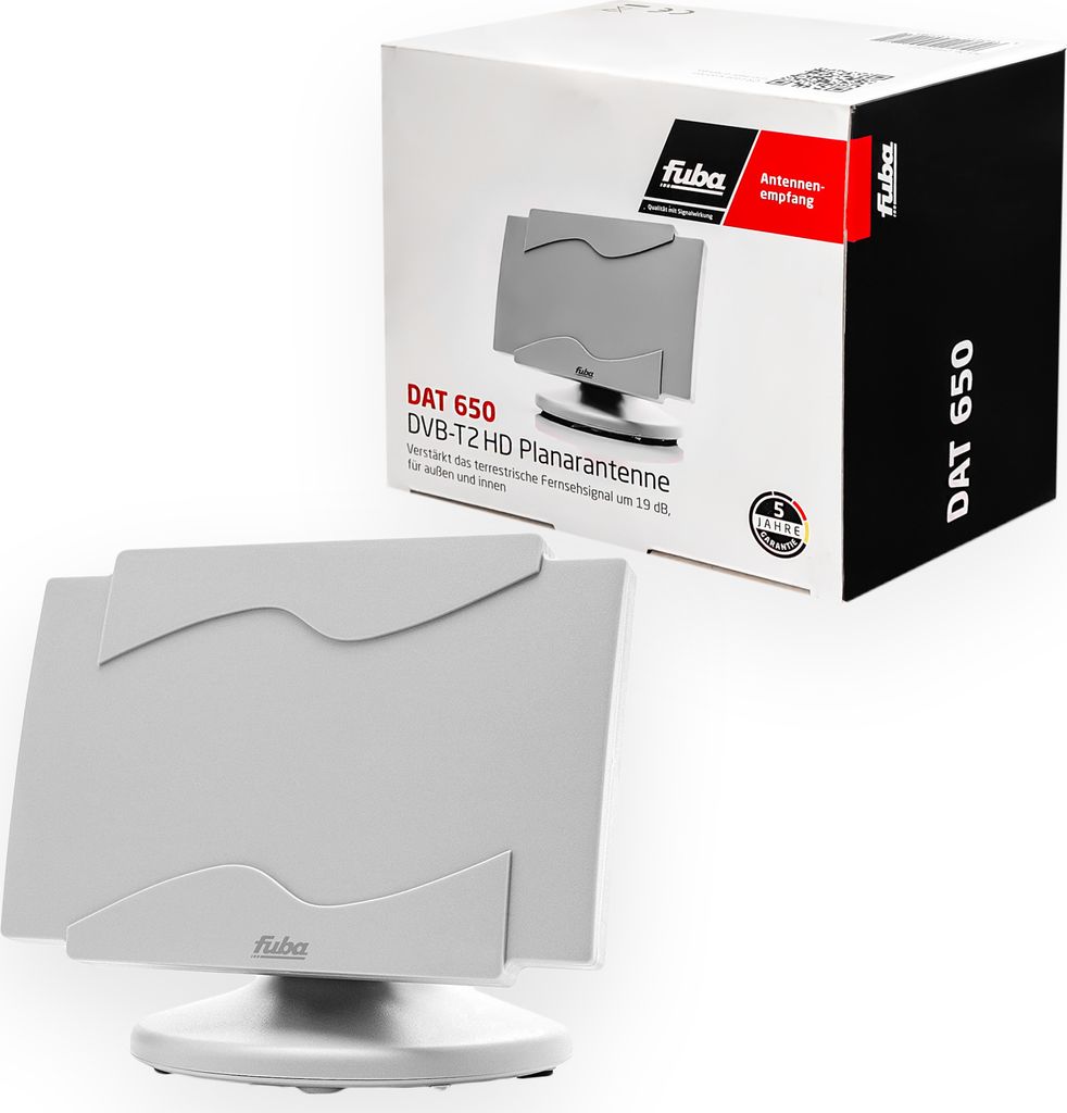 Fuba DAT 650, Drinnen, Draußen, Weiß, 1,5 m, 174 - 863 MHz, 19 dB, DVB-T, DVB-T2