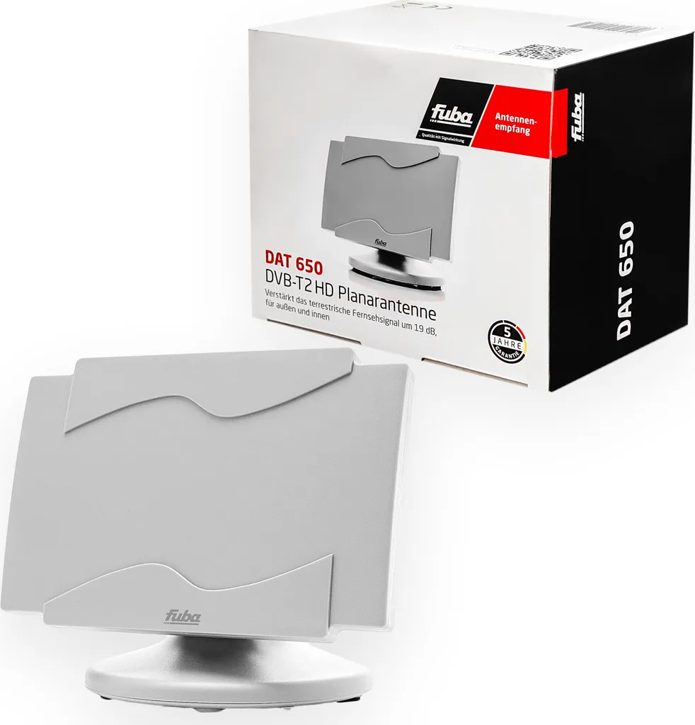 Antenne Fuba DAT 650 intérieur et extérieur TNT HD blanche 1,5m