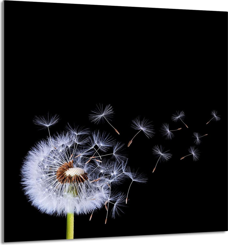 GLASPLATTE FÜR KÜCHE 60x65 Blume