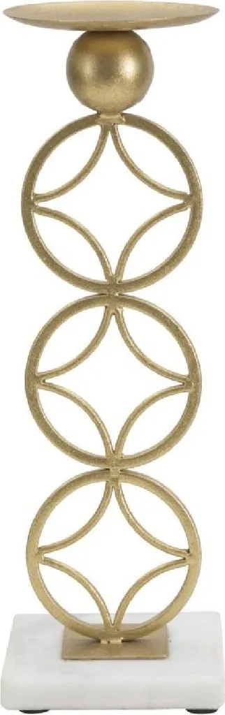 Mauro Ferretti Portacandele Stella Luxury Gold White - Decor Design