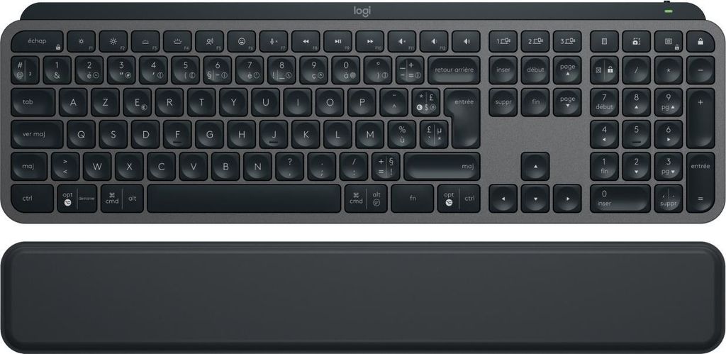 Logitech Master MX Keys S, Kabellos, Bluetooth, Scherenschalter, AZERTY, LED, Graphit