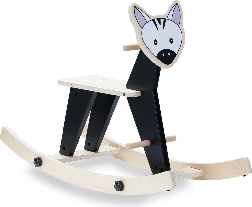hauck Schaukeltier Rock N Swing Zebra, Schaukelpferd Baby aus Holz