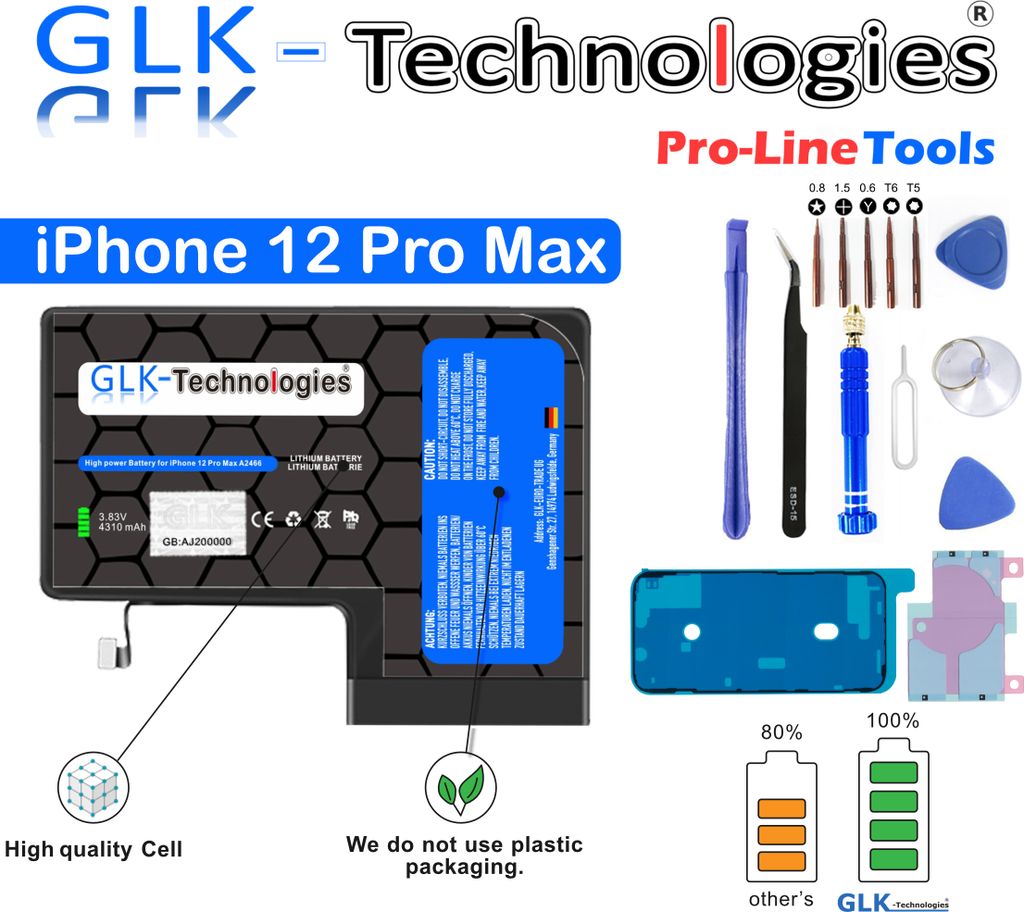 GLK-Technologies Akku für Apple IPhone 12 Pro Max Akku Produktbild 