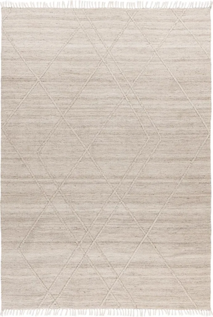 Tapis tissé à la main en fibre résistante 140x200 cm My Dakar ivoire
