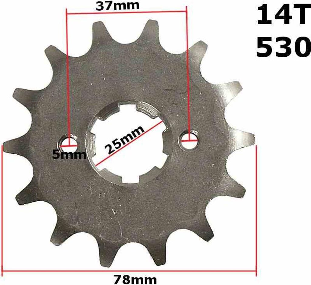 Vorderes Ritzel 530-14T Atv 150 Diablo 157Qmj Original Werk Fuxin