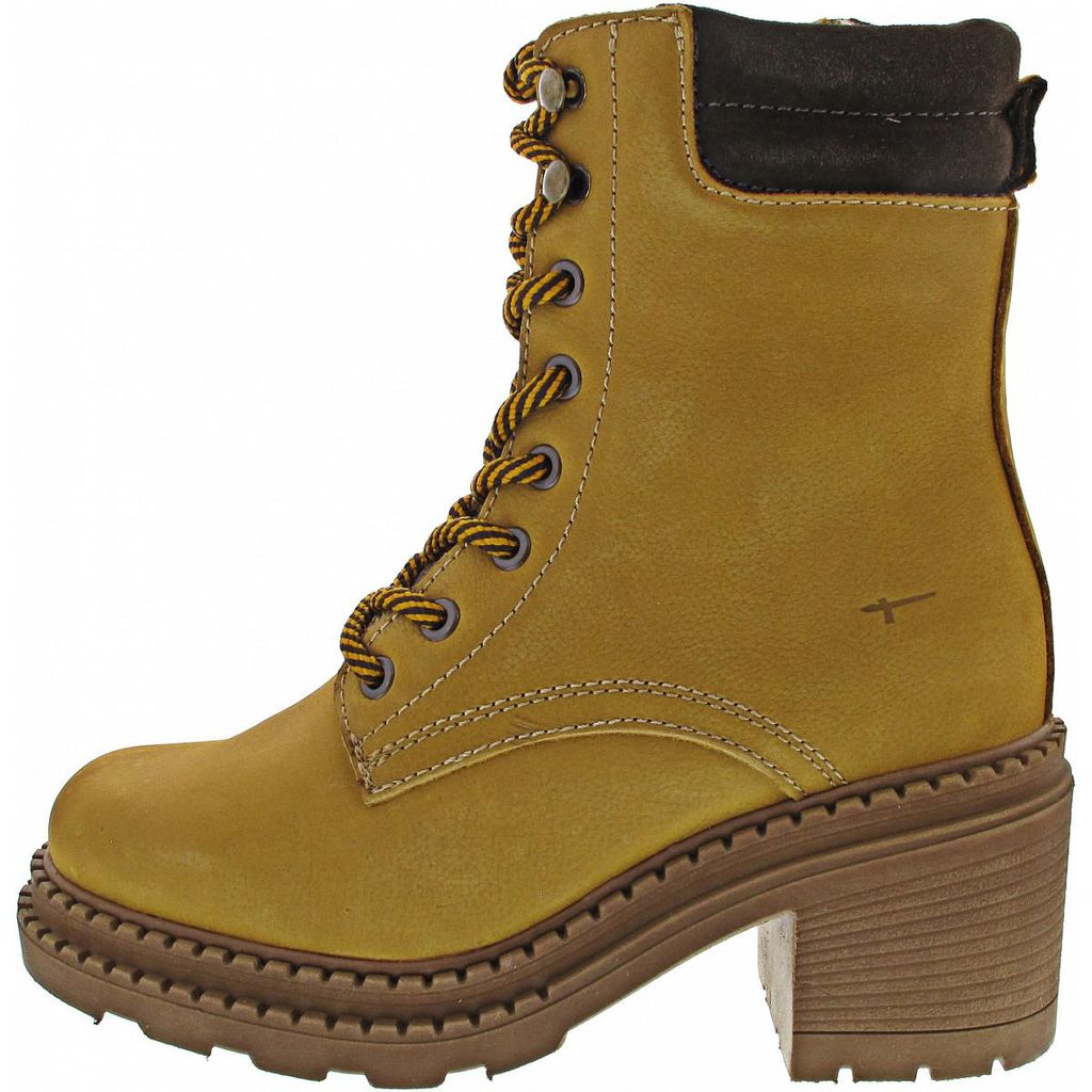 Tamaris Schnürstiefel Gelb in Gr. 38