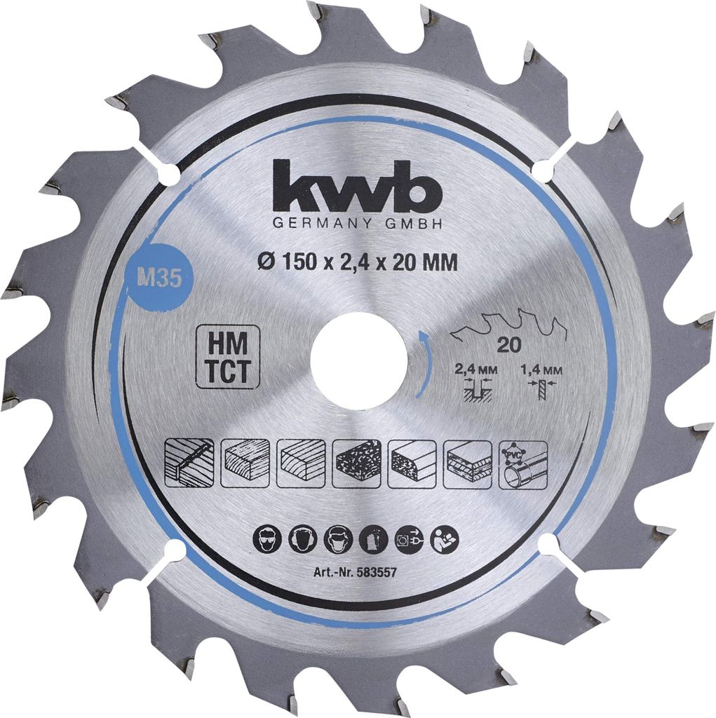 kwb 583557 Karbidový pílový kotúč 150 x 20 mm 1 ks Obrázok produktu 