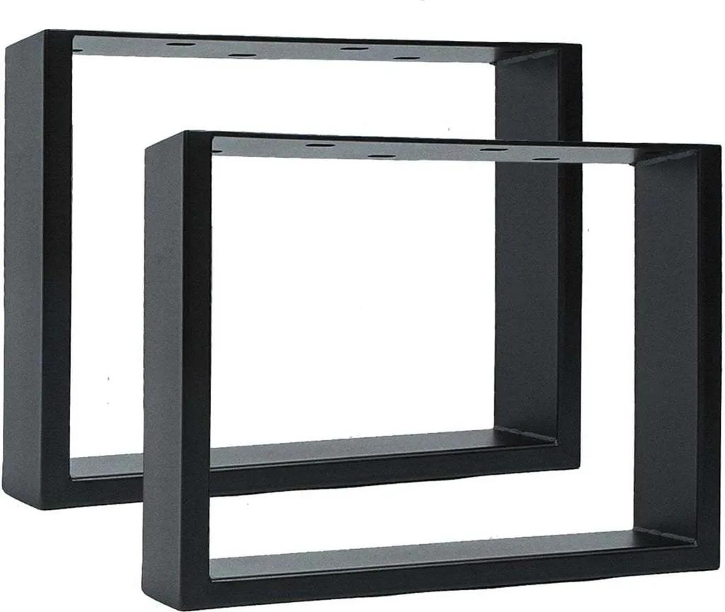 Gambe Tavolo RECHTECK Natural Goods Berlin 40x30cm Nero Opaco DIY