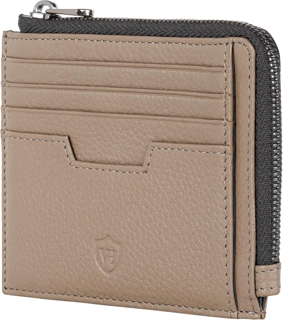Elegantes Leder Kartenetui Geldbörse für Herren & Damen, schlankes Kreditkartenetui im Medium Format, RFID Schutz, minimalistisch & hochwertig