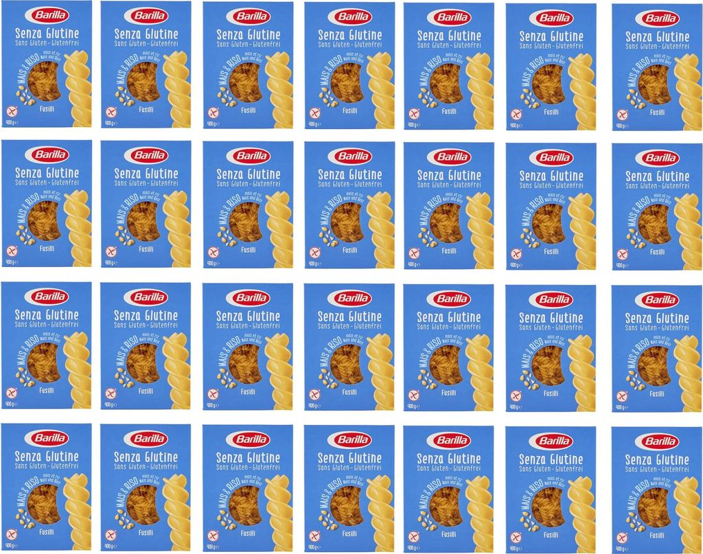 Barilla Pasta Fusilli glutenfrei aus Reis und Mais – 28er Pack (28x400g)