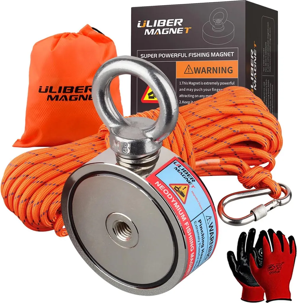 Aimant néodyme double face force 160kg D60 mm pour levage industriel