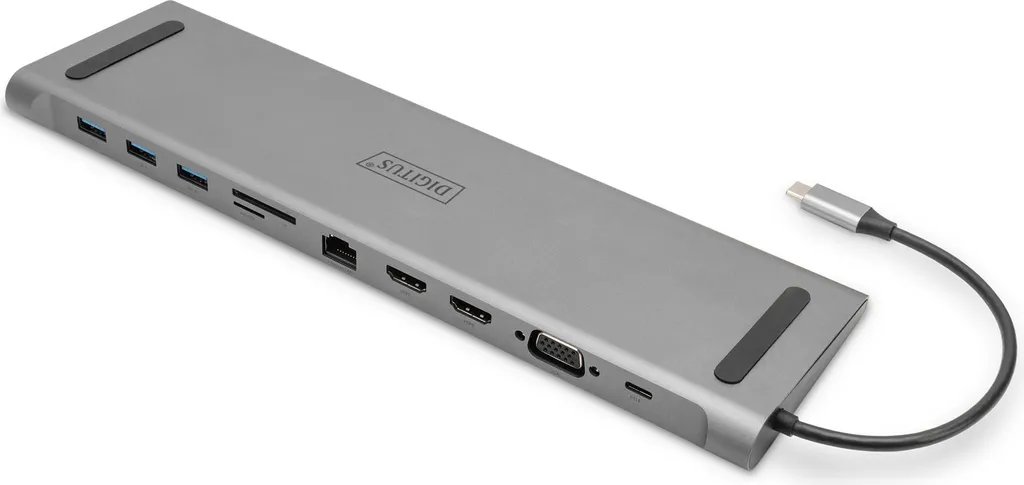 DIGITUS Station d'accueil USB-C 11 ports noir DA-70862 Triple Affichage