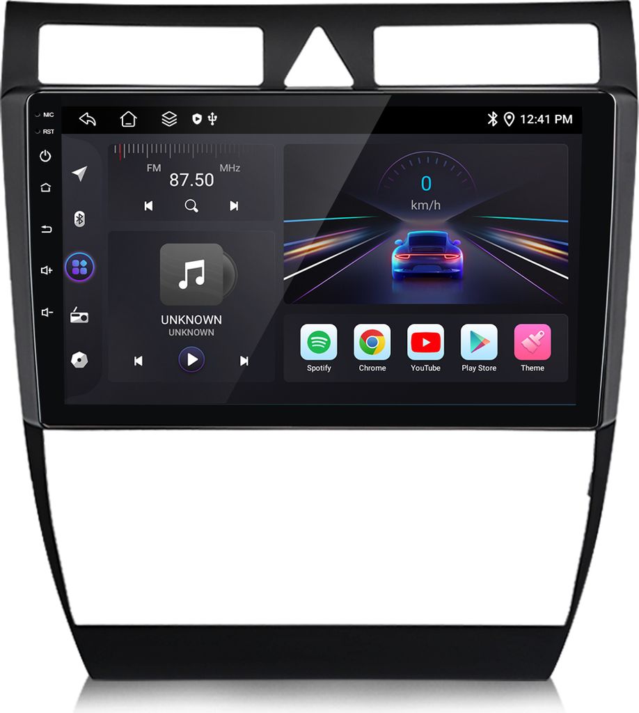 9 Zoll Carplay 2+64G SWC Für Audi A6 S6 Avant RS6 Autoradio Android13 GPS RDS DSP DAB+ FM WIFI BT 2DIN