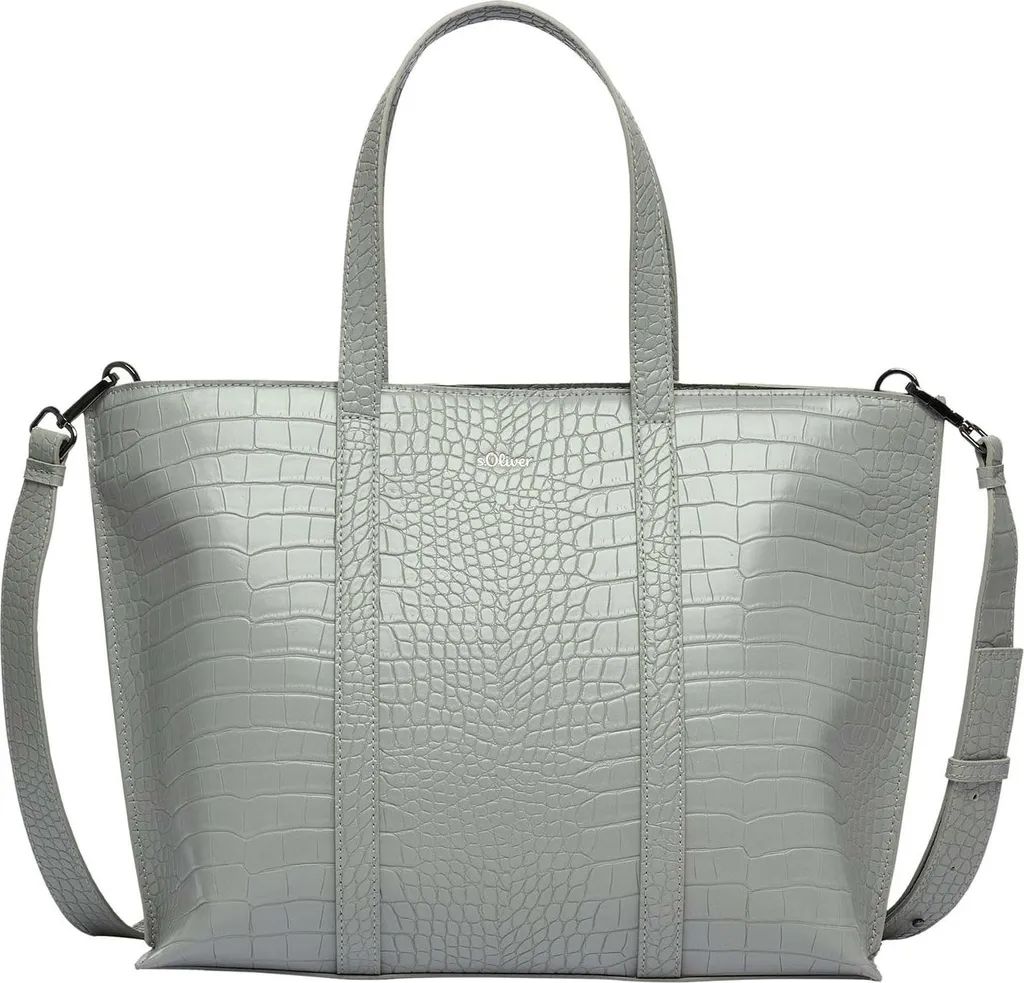Sac shopping s.Oliver Grey Green gris parfait pour bureau et ville