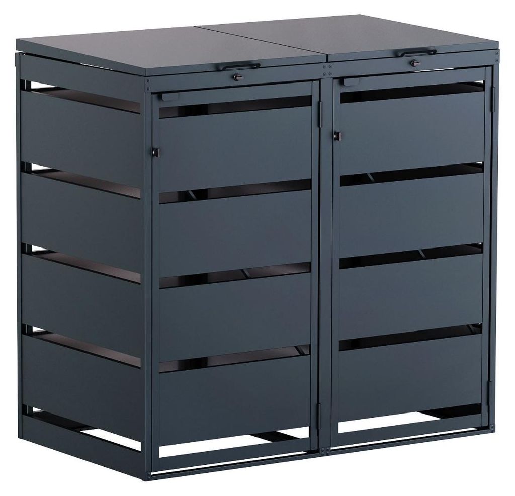 Mülltonnenbox Kim 2er 120L in Anthrazit