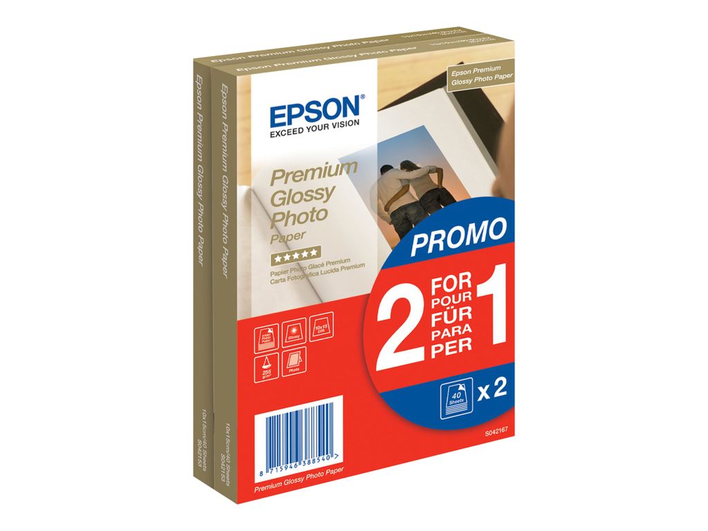 Epson Premium Glossy Photo Paper – 2 für 1, 100 x 150 mm, Produktbild 